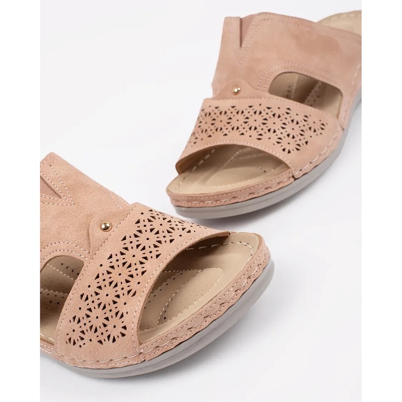 Tossut matalalla kiilauheella vaaleanpunainen 1