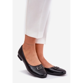 Vinceza Tyylikkät naisten balleriinit, joissa on Vincez 62206 musta 1