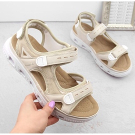 Mukavat Velcro-sandaalit Rieker W RKR691 beige 2