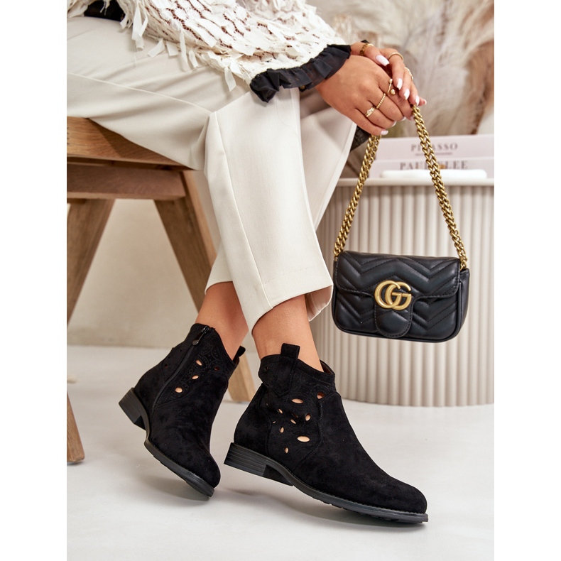 S.Barski Naisten avoimet saappaat Black Castle S. Barski HY42-081 musta 4