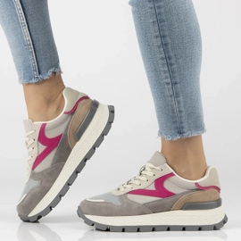 Filippo DP7070/25 nahkainen lenkkarit beige 1