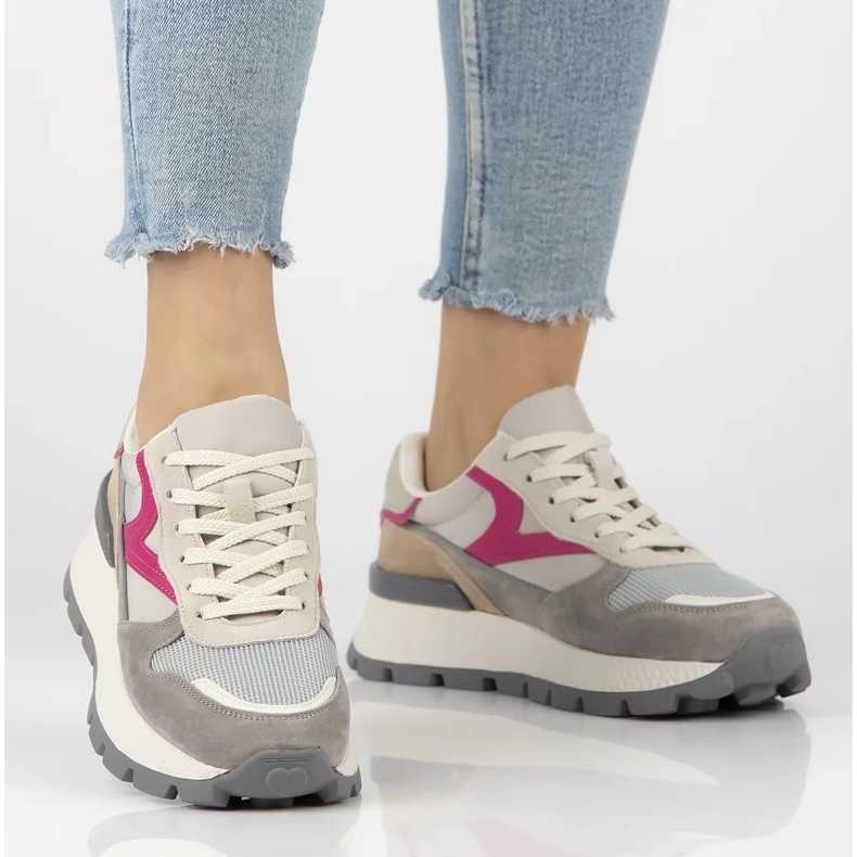 Filippo DP7070/25 nahkainen lenkkarit beige 2