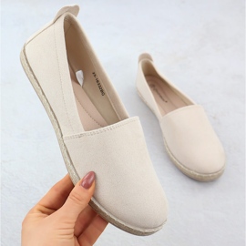 Espadrilles naisten työnnetyt mokkanahkaiset beige potocki py16332 1