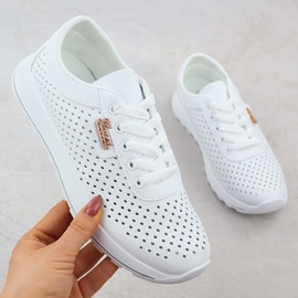 Naisten avoimien urheilupumppujen pumppujen valkoinen potocki PY16346 1