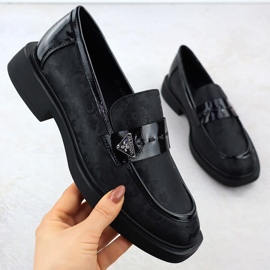 Naisten kengät Lords Black Potocki SZ12650 musta 1