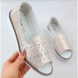 Naisten nahkakengät Avaa varpaat Beige S.Barski LR51-922 1