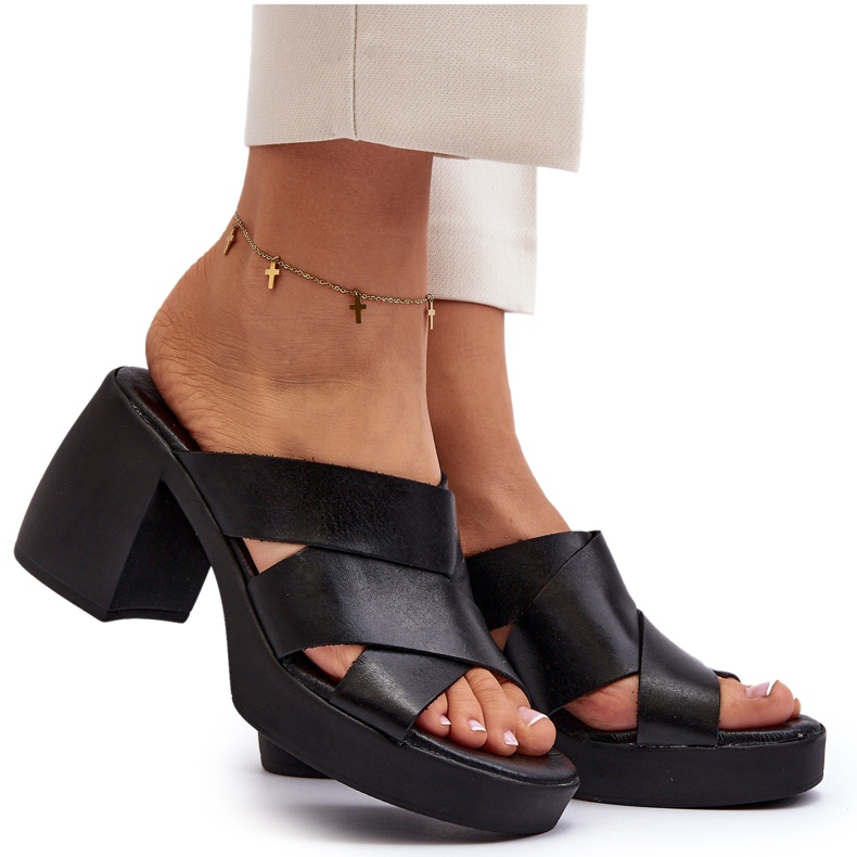 Zazoo 40373 nahkaiset varvastossut, musta 5