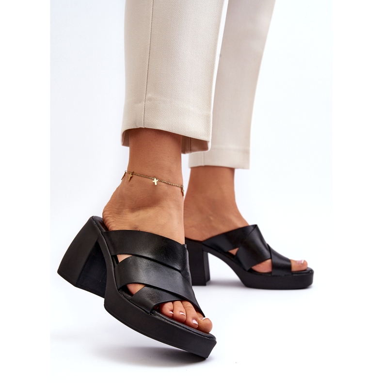 Zazoo 40373 nahkaiset varvastossut, musta 4