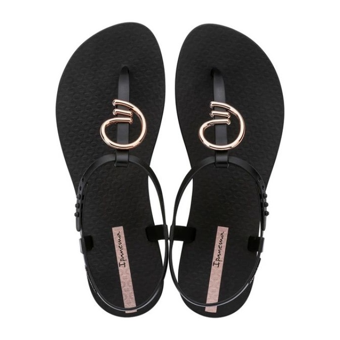 Ipanema -luokka Styrish 83656 BD172 Sandles Black Gold Look musta 1