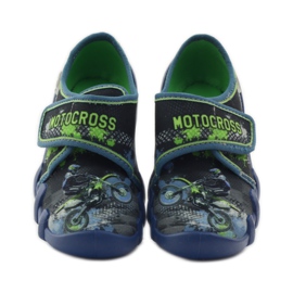 Poikien tossut Befado 273y226 motocross laivastonsininen vihreä 4