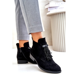 S.Barski Eristetty naisten saappaat musta 4