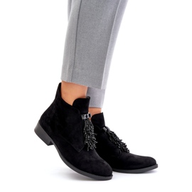 S.Barski Eristetty naisten saappaat musta 1