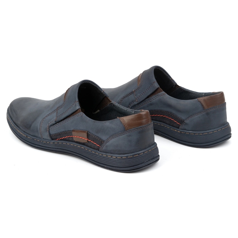 Olivier Miesten mokkasiininahka 520 tummansininen 4