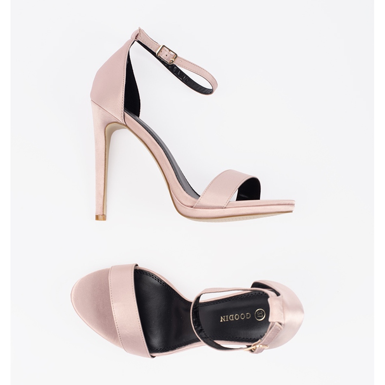 Shelovet naisten korkeakorkoiset sandaalit vaaleanpunainen 2