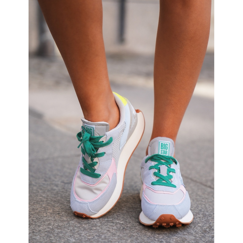 Naisten lenkkarit muistivaahtojärjestelmässä Big Star NN274682 Blue Platform sininen 2