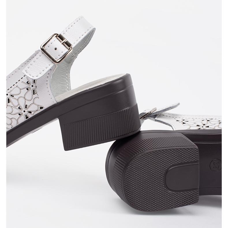 Goodin Valkoiset maalattu matalalla olevat sandaalit valkoinen 1