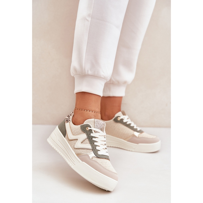 Naisten urheilukengät laiturilla Leopard Leopard vihreä 2