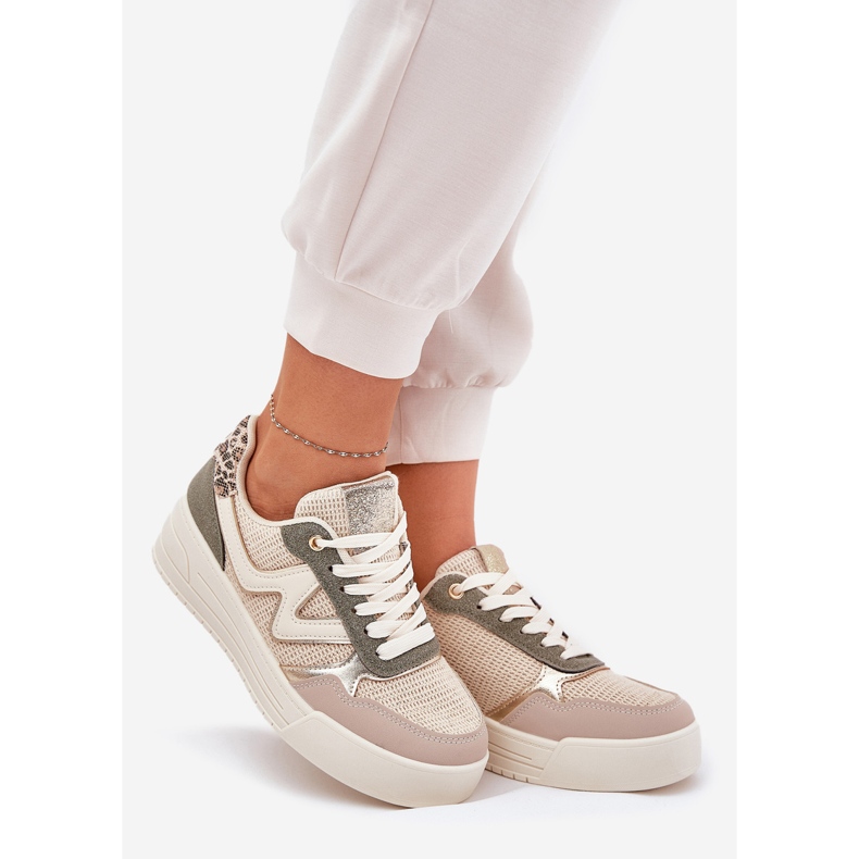 Naisten urheilukengät laiturilla Leopard Leopard vihreä 1