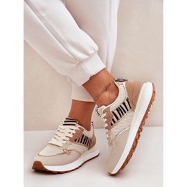 Naisten urheilukengät laiturilla Zebra Beige 6