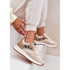 Naisten urheilukengät laiturilla Zebra Beige 9
