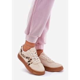 Naisten lenkkarit laiturilla leopard beige 1