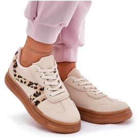 Naisten lenkkarit laiturilla leopard beige 9
