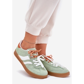 Matalat naisten lenkkarit, joissa on kaksinkertainen nauhoitusvihreä 1