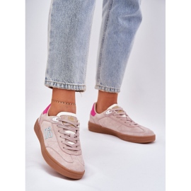 Mokkanahkaiset urheilukengät naisille d.franklin dfsh387005 likainen vaaleanpunainen 2