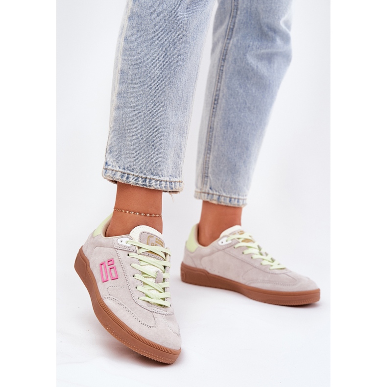 Mokkanahkaiset urheilukengät naisille d.franklin dfsh387005 joukkojen valkoisia valkoinen 2