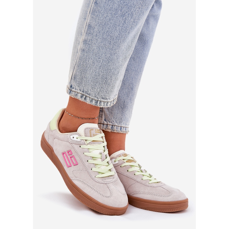 Mokkanahkaiset urheilukengät naisille d.franklin dfsh387005 joukkojen valkoisia valkoinen 1