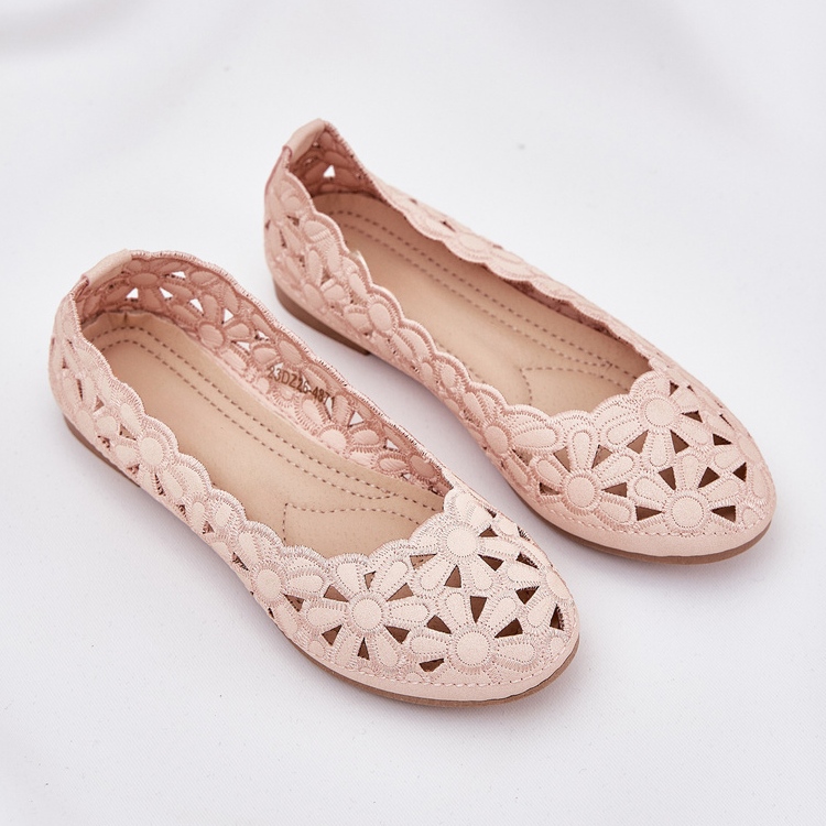 Avointyöt lasten balleriinit vaaleanpunaisella kimalteella vaaleanpunainen 2