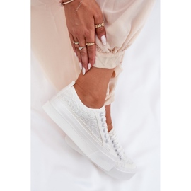 Big Star RR274747 Naisten pitsi -lenkkarit valkoinen 2