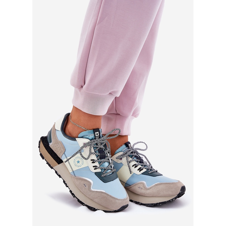 Naisten mokkanan lenkkarit Big Star RR274245 Hi-Polish System Grey-sininen 1