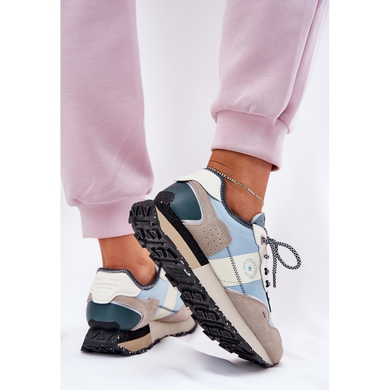 Naisten mokkanan lenkkarit Big Star RR274245 Hi-Polish System Grey-sininen 2