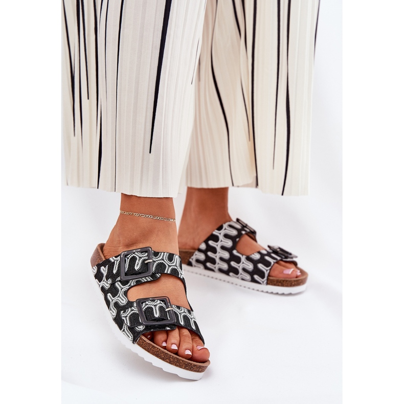 S.Barski Naisten flip flops solki ja glitter S. Barski RB51-006 Musta 2