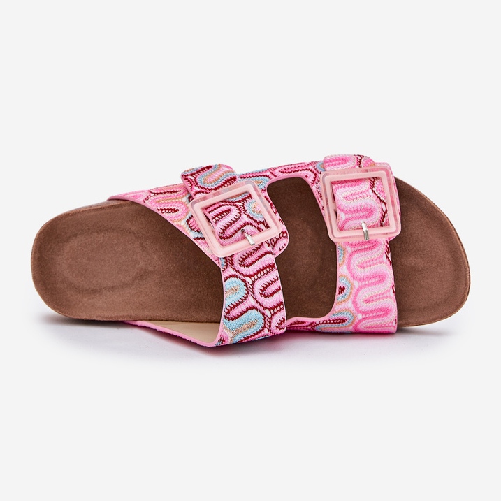 S.Barski Naisten flip flops solki ja glitter S. Barski RB51-006 Pink vaaleanpunainen 2