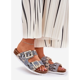 S.Barski Naisten flip flops solkilla ja glitter S. Barski RB51-006 Beige 1