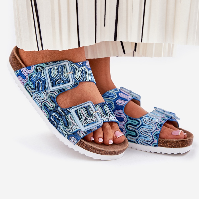 S.Barski Naisten flip flops solki ja glitter S. Barski RB51-006 Sininen 1