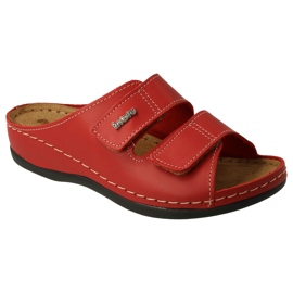 Inblu Red Women's Leather Flops 158D105 punainen 1