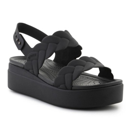 Crocs-sandaalit Brooklyn kudottu matala kiila 209977-060 musta 1