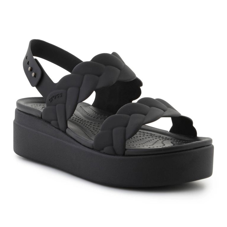 Crocs-sandaalit Brooklyn kudottu matala kiila 209977-060 musta 1
