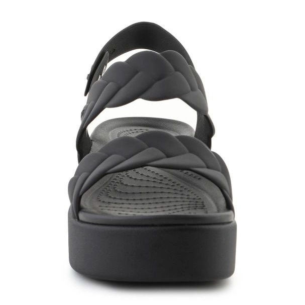 Crocs-sandaalit Brooklyn kudottu matala kiila 209977-060 musta 2