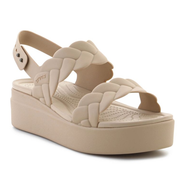 Crocs-sandaalit Brooklyn kudottu matala kiila 209977-212 beige 1