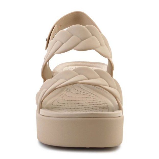 Crocs-sandaalit Brooklyn kudottu matala kiila 209977-212 beige 2