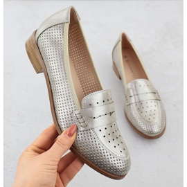 Naisten kengät Lords Openwork Metallic Golden Potocki 12581 kultainen 2