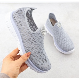 Naisten urheilukengät Openwork Slip on Grey Artiker 56C1016 harmaa 1