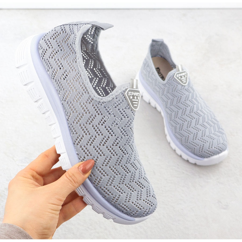 Naisten urheilukengät Openwork Slip on Grey Artiker 56C1016 harmaa 1