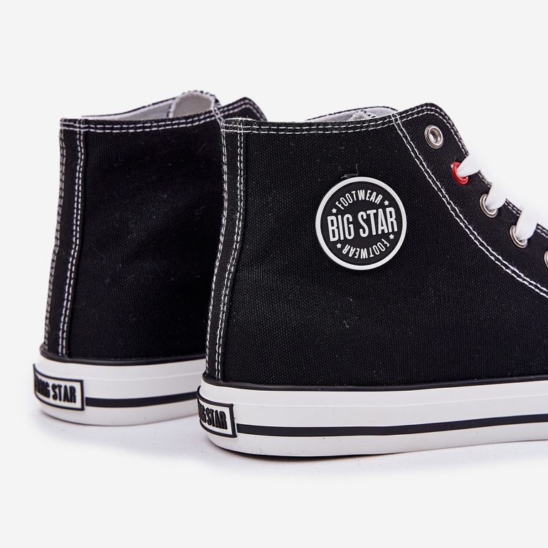 Materiaalien miesten lenkkarit Big Star NN174304 Hi-Poly System Black System musta 2