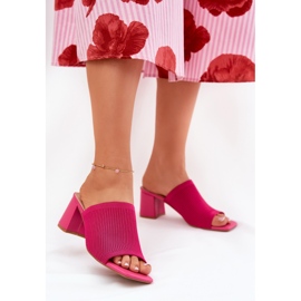 Naisten korkeat tossut vaaleanpunainen 2