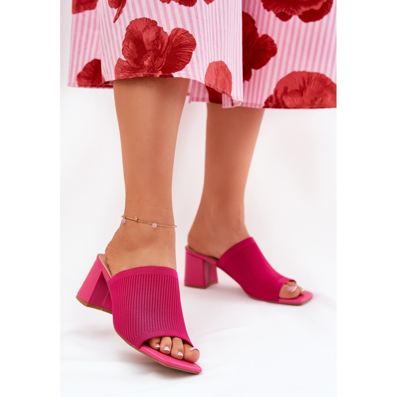 Naisten korkeat tossut vaaleanpunainen 2